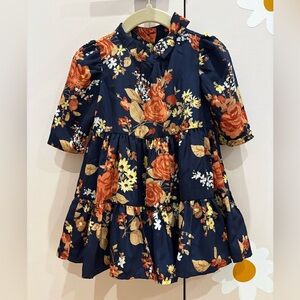 Janie and Jack Floral Ruffle Hem Dress 12-18 mo